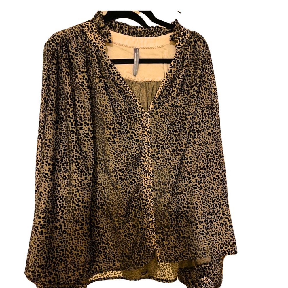 Anthropologie Leopard Print Blouse